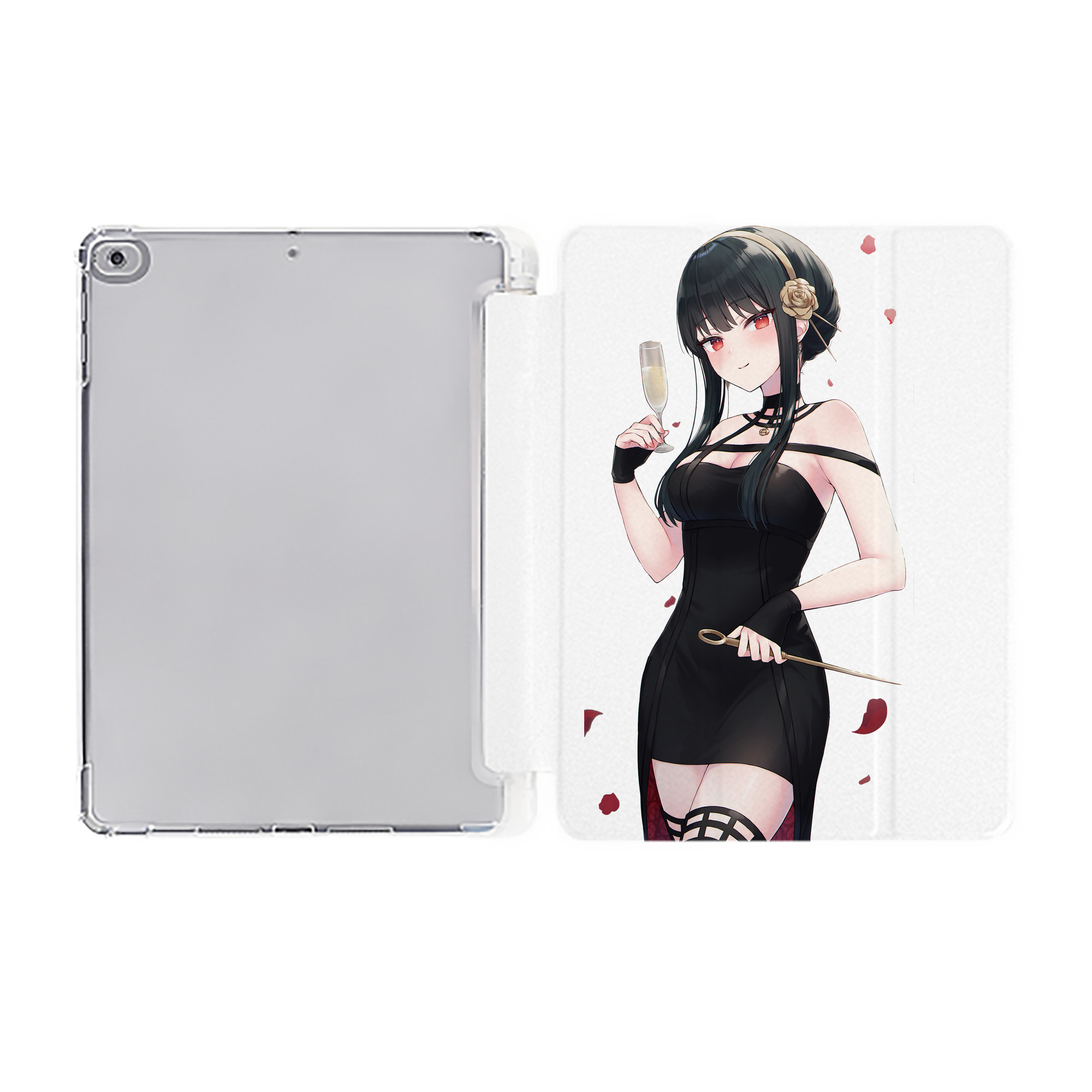（画像用） SPY×FAMILY间谍家家酒 IPad ケース ペン収納付き 三つ折りスタンド PUレザー×シリコン 対応機種9.5/10.5/10.9インチ